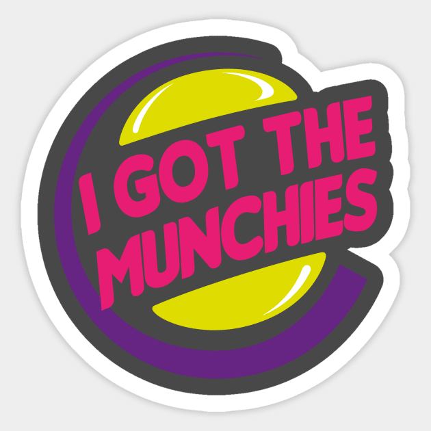 I got the munchies Sticker by Marco Casarin 